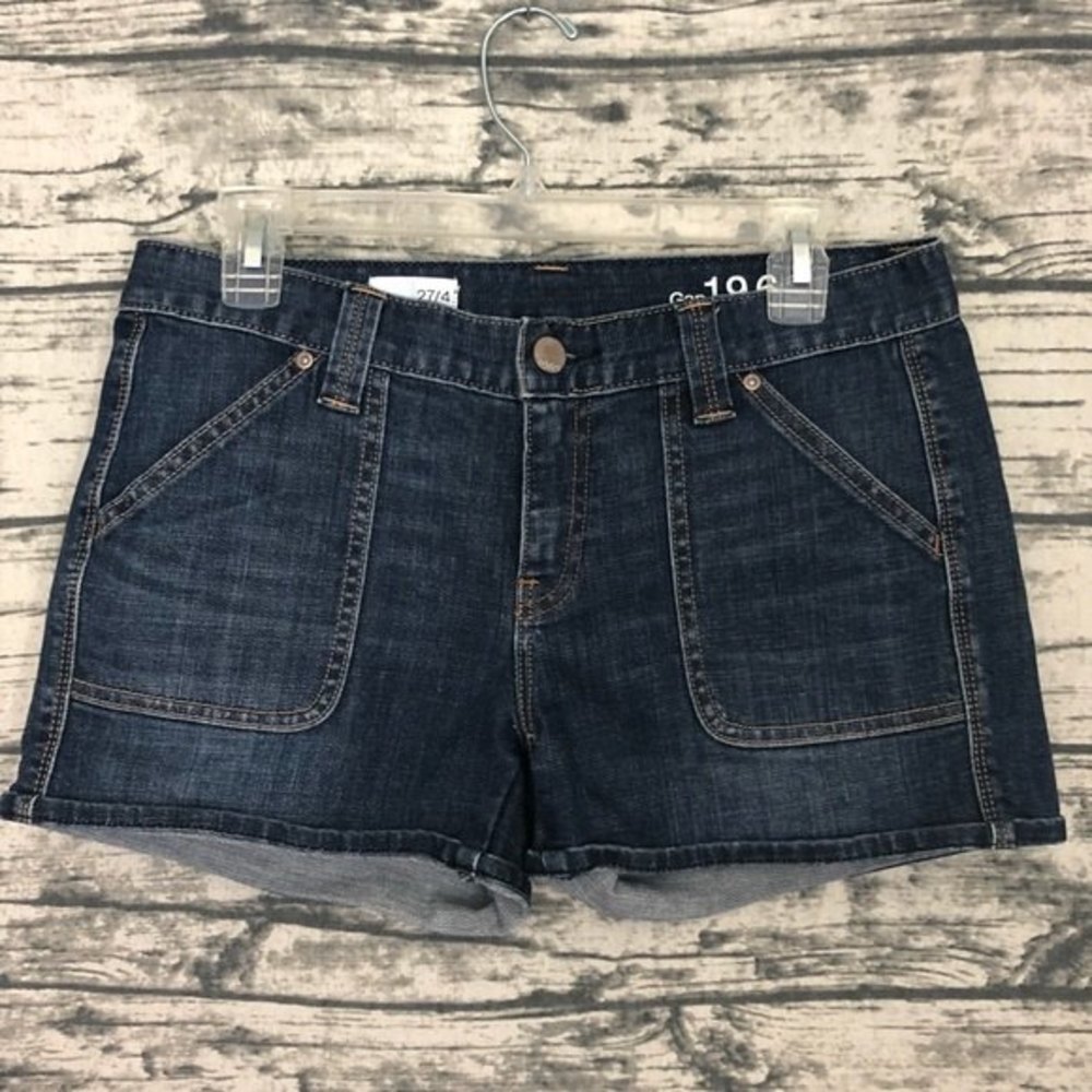 Gap 1069 Denim Snap Pocket Shorts Size 27/4